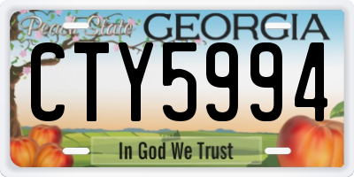 GA license plate CTY5994