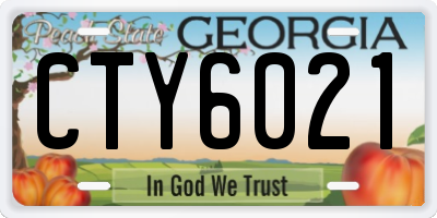 GA license plate CTY6021