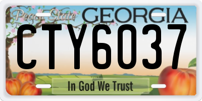 GA license plate CTY6037