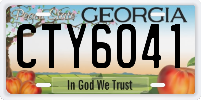 GA license plate CTY6041