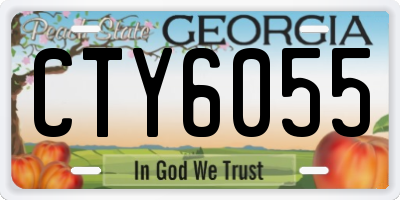 GA license plate CTY6055