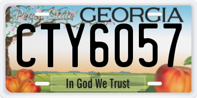 GA license plate CTY6057