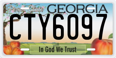 GA license plate CTY6097