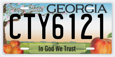GA license plate CTY6121