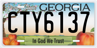 GA license plate CTY6137