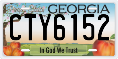 GA license plate CTY6152