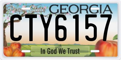 GA license plate CTY6157