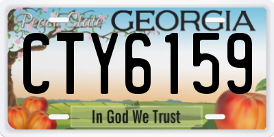 GA license plate CTY6159