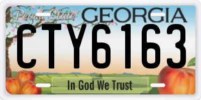 GA license plate CTY6163