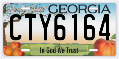 GA license plate CTY6164