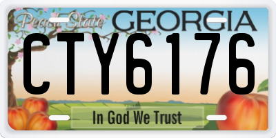 GA license plate CTY6176
