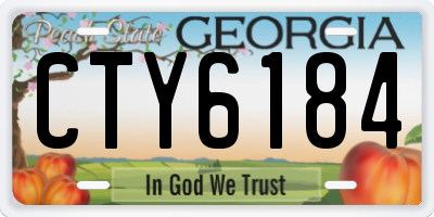 GA license plate CTY6184