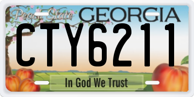 GA license plate CTY6211