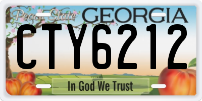 GA license plate CTY6212