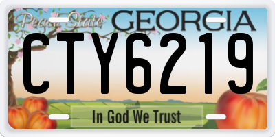 GA license plate CTY6219