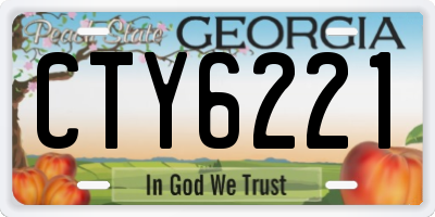 GA license plate CTY6221