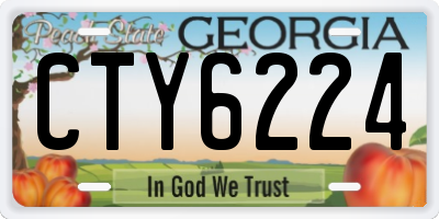 GA license plate CTY6224