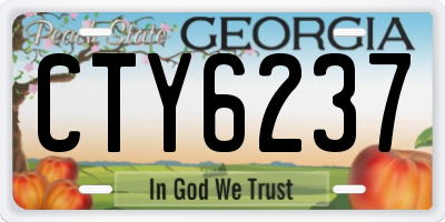 GA license plate CTY6237
