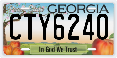 GA license plate CTY6240