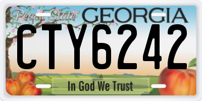 GA license plate CTY6242