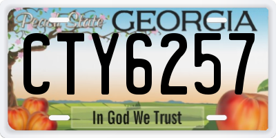GA license plate CTY6257