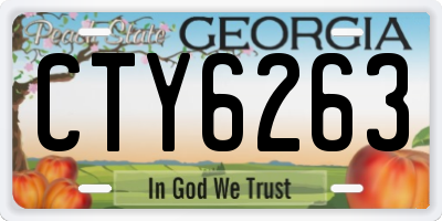 GA license plate CTY6263