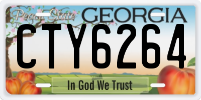 GA license plate CTY6264