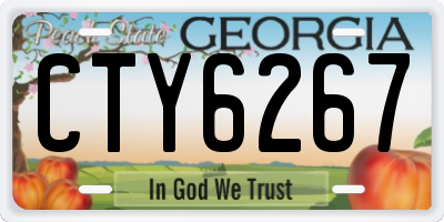 GA license plate CTY6267