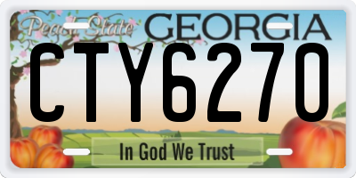 GA license plate CTY6270