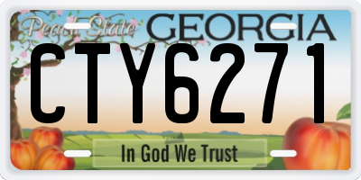 GA license plate CTY6271