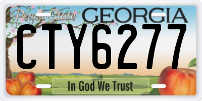 GA license plate CTY6277
