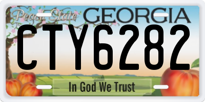GA license plate CTY6282