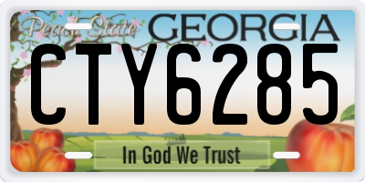 GA license plate CTY6285