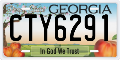 GA license plate CTY6291