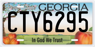 GA license plate CTY6295