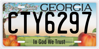GA license plate CTY6297
