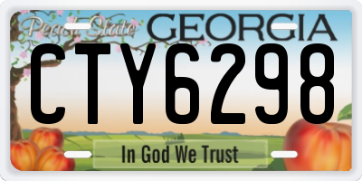 GA license plate CTY6298