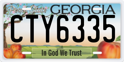 GA license plate CTY6335