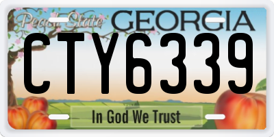 GA license plate CTY6339