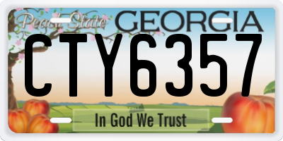 GA license plate CTY6357