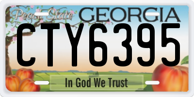 GA license plate CTY6395
