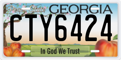 GA license plate CTY6424