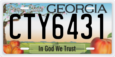 GA license plate CTY6431
