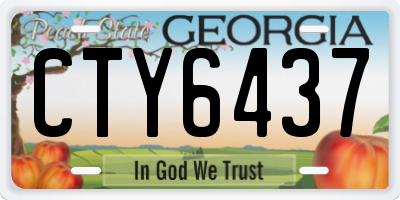 GA license plate CTY6437