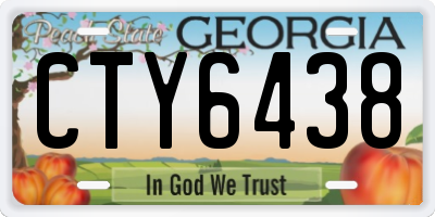 GA license plate CTY6438