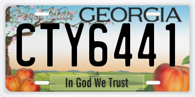 GA license plate CTY6441