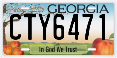GA license plate CTY6471