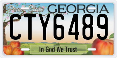 GA license plate CTY6489