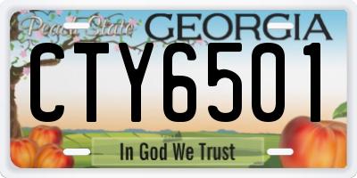 GA license plate CTY6501