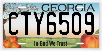 GA license plate CTY6509